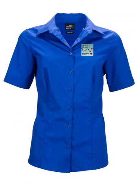 Damen Bluse Kurzarm, inkl. Druck